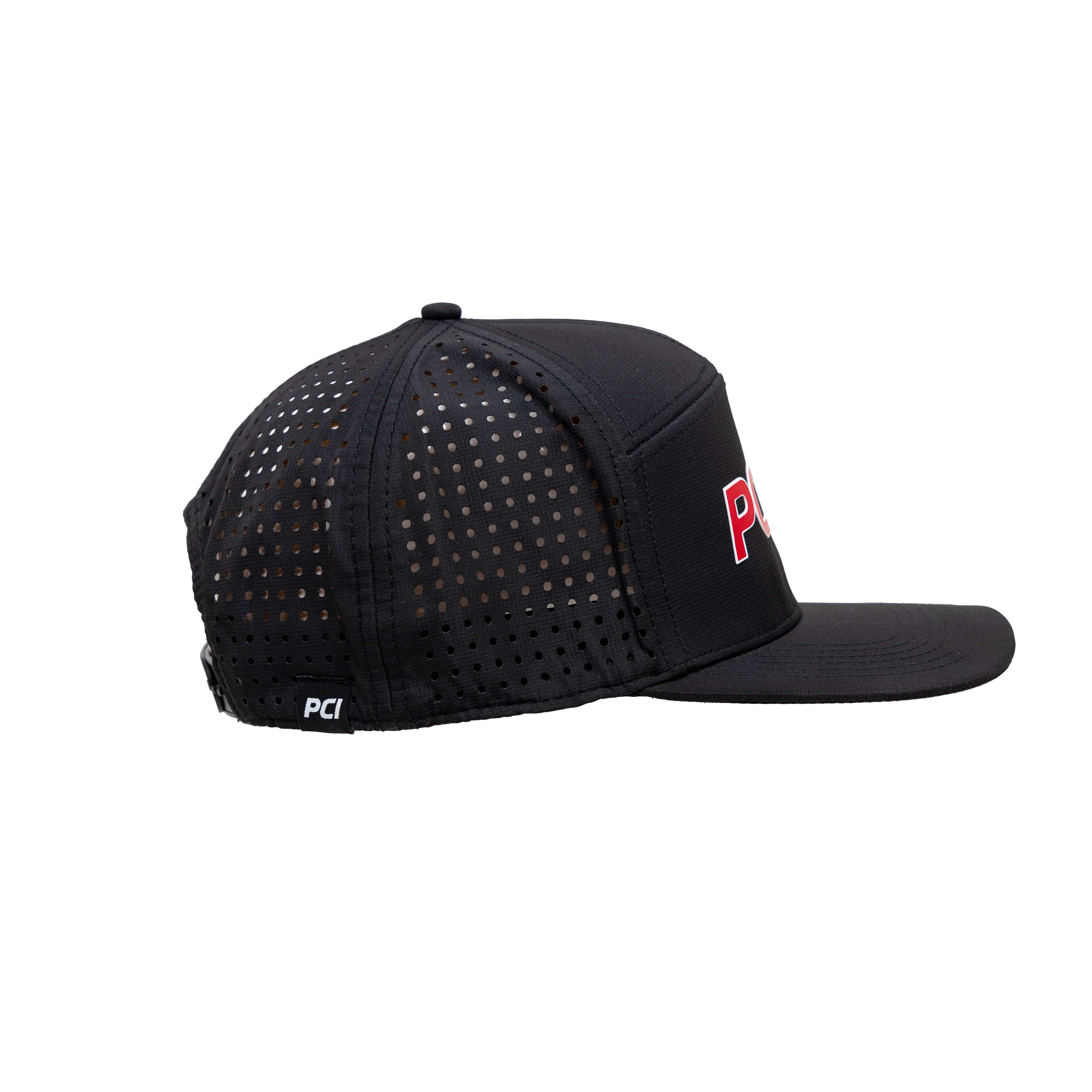 PCI Tech Hat: Lightweight 5 Panel Hat for Everyday Wear with Laser-Cut Rear Panels