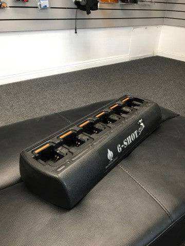 6 Shot Gang Charger for 6 Icom F1000 Hand Held Radios with power cable