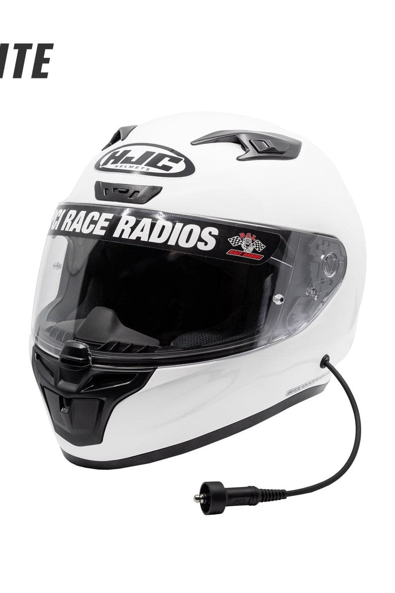 HJC i10 DOT Helmet - White - PCI Race Radios