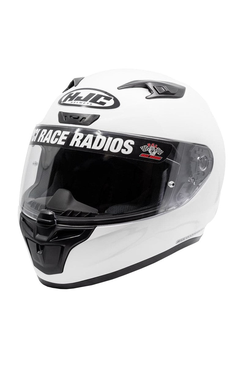 HJC i10 DOT Helmet - White - PCI Race Radios