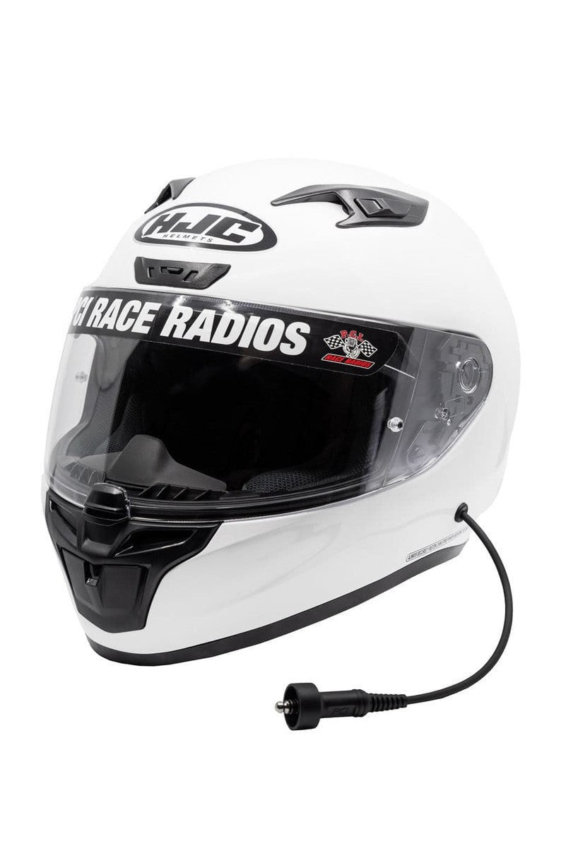 HJC i10 DOT Helmet - White - PCI Race Radios