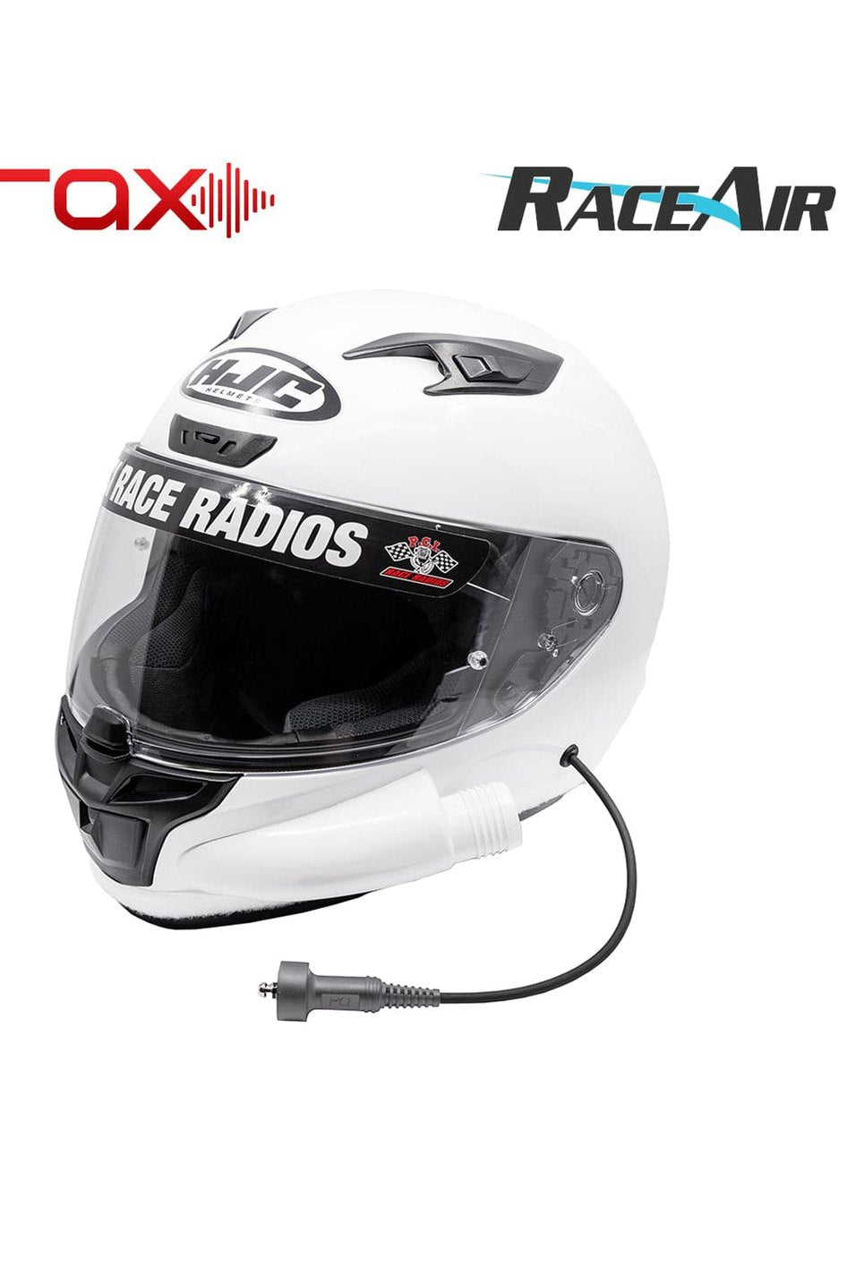 HJC i10 DOT Helmet - White - PCI Race Radios
