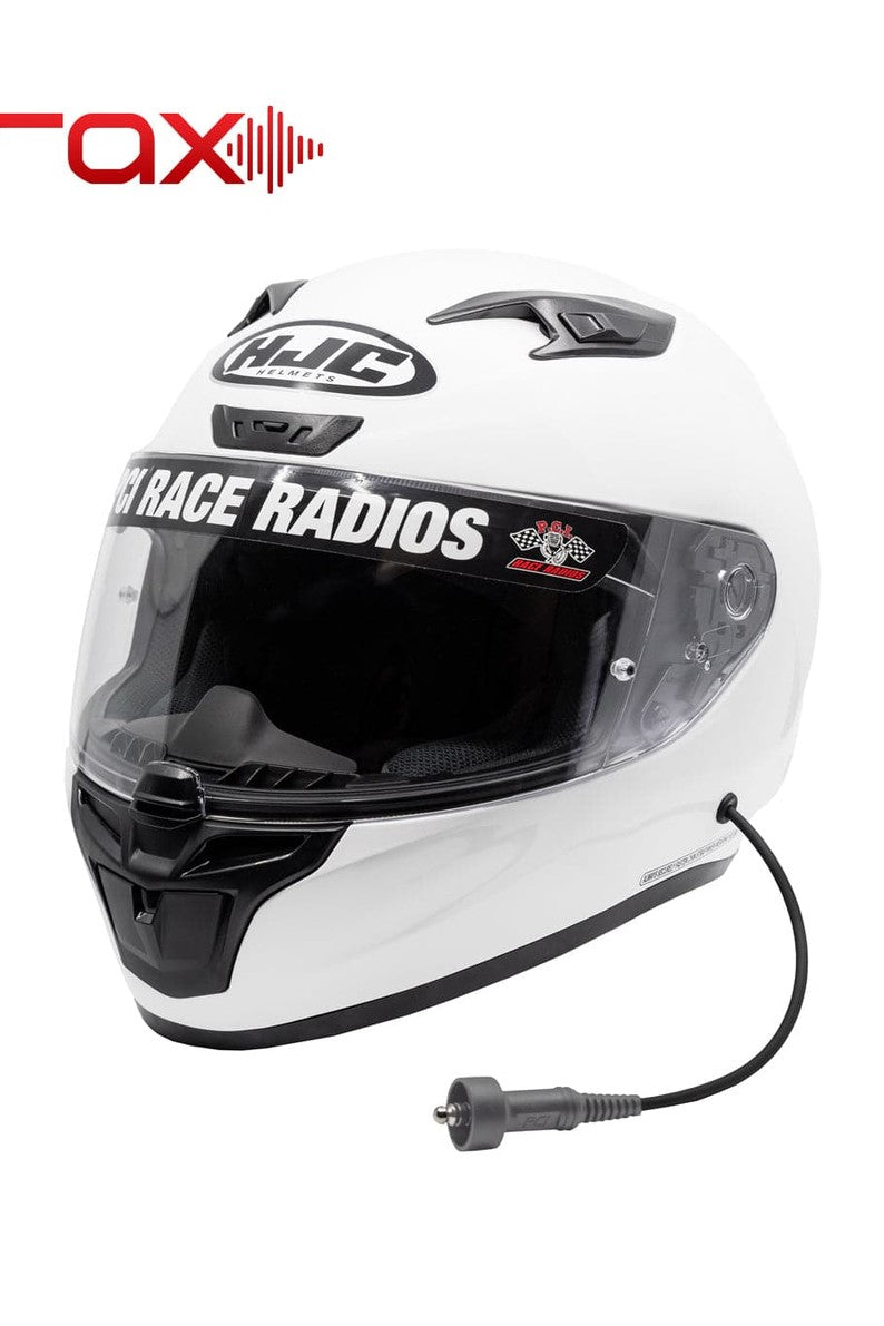 HJC i10 DOT Helmet - White - PCI Race Radios