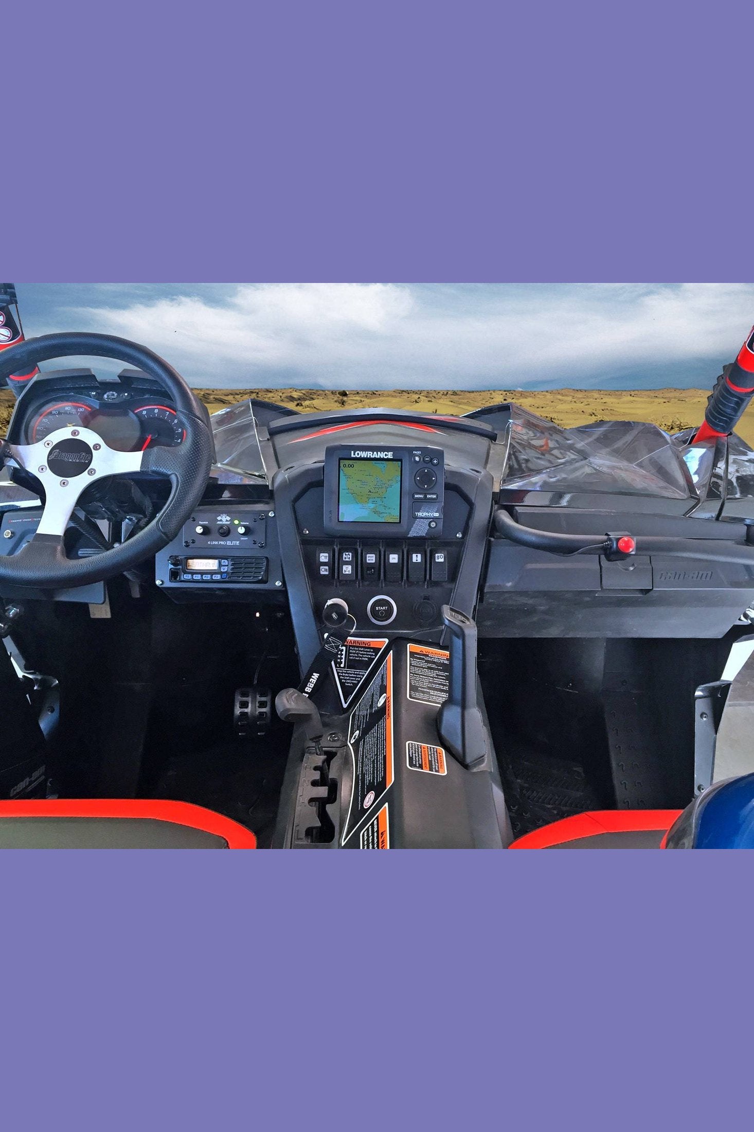 Can-Am Maverick Radio Intercom Bracket - PCI Race Radios