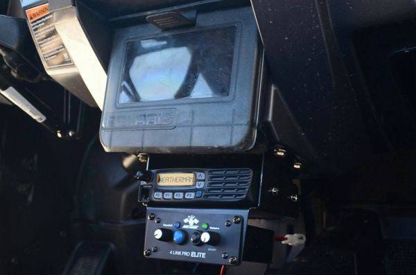 RZR Under Pull Open Box Icom Radio and Intercom Bracket RZR bracket for Icom radio