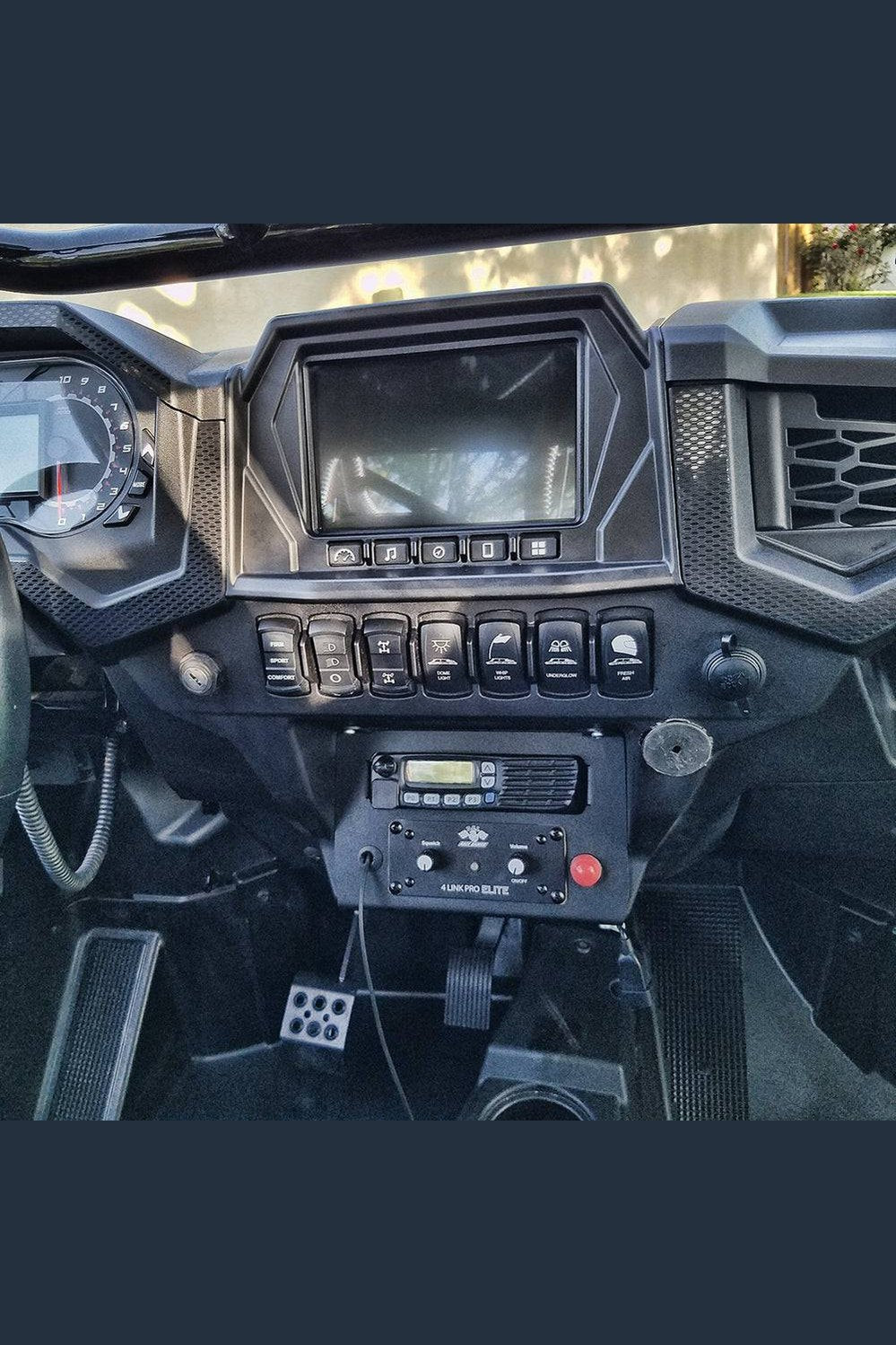 RZR Twist Lock Open Box Replacement Radio and Intercom Bracket - PCI Race Radios