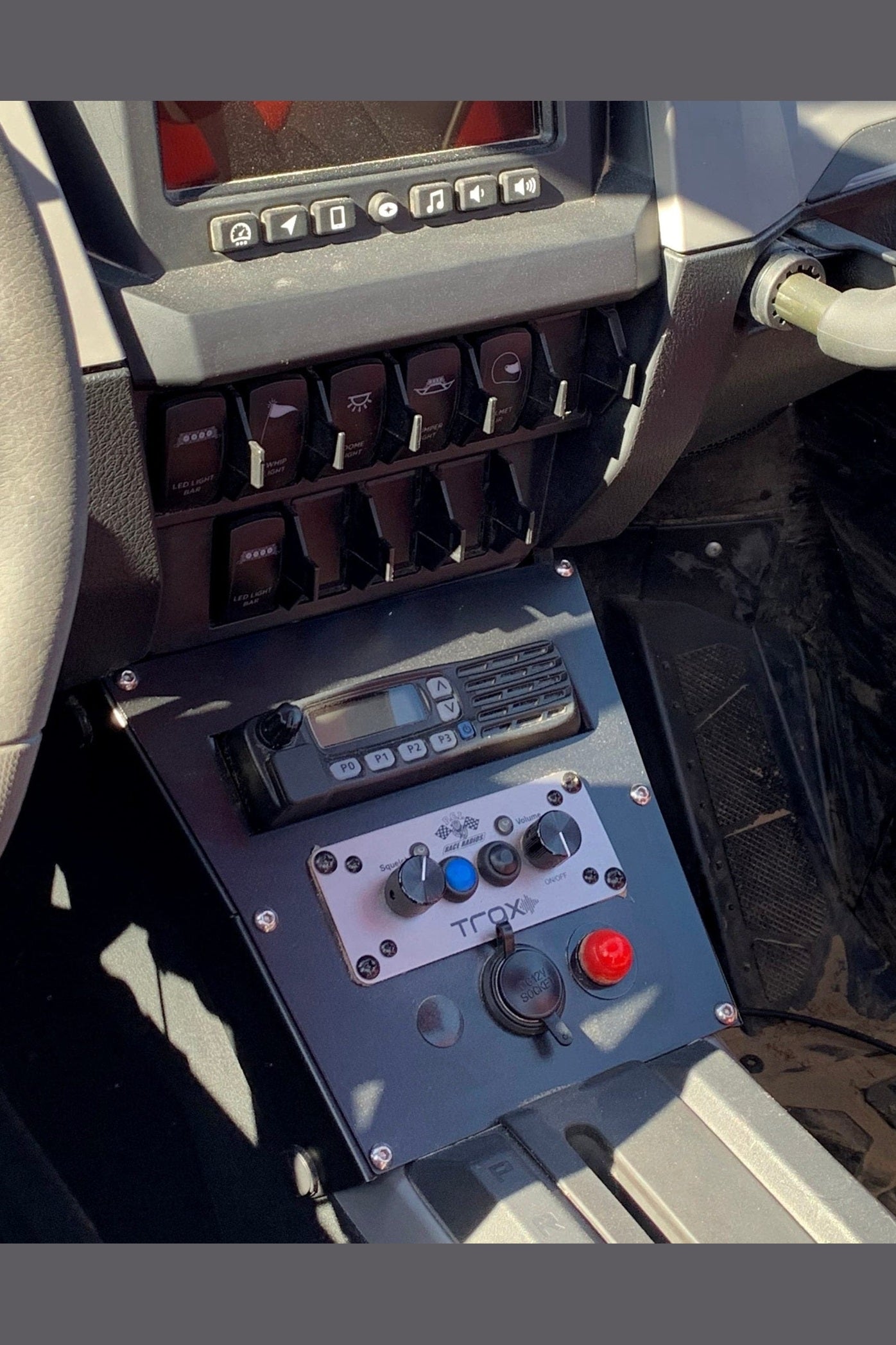 RZR Pro XP and Turbo R 2020-2024 Console Radio Intercom Bracket - PCI Race Radios