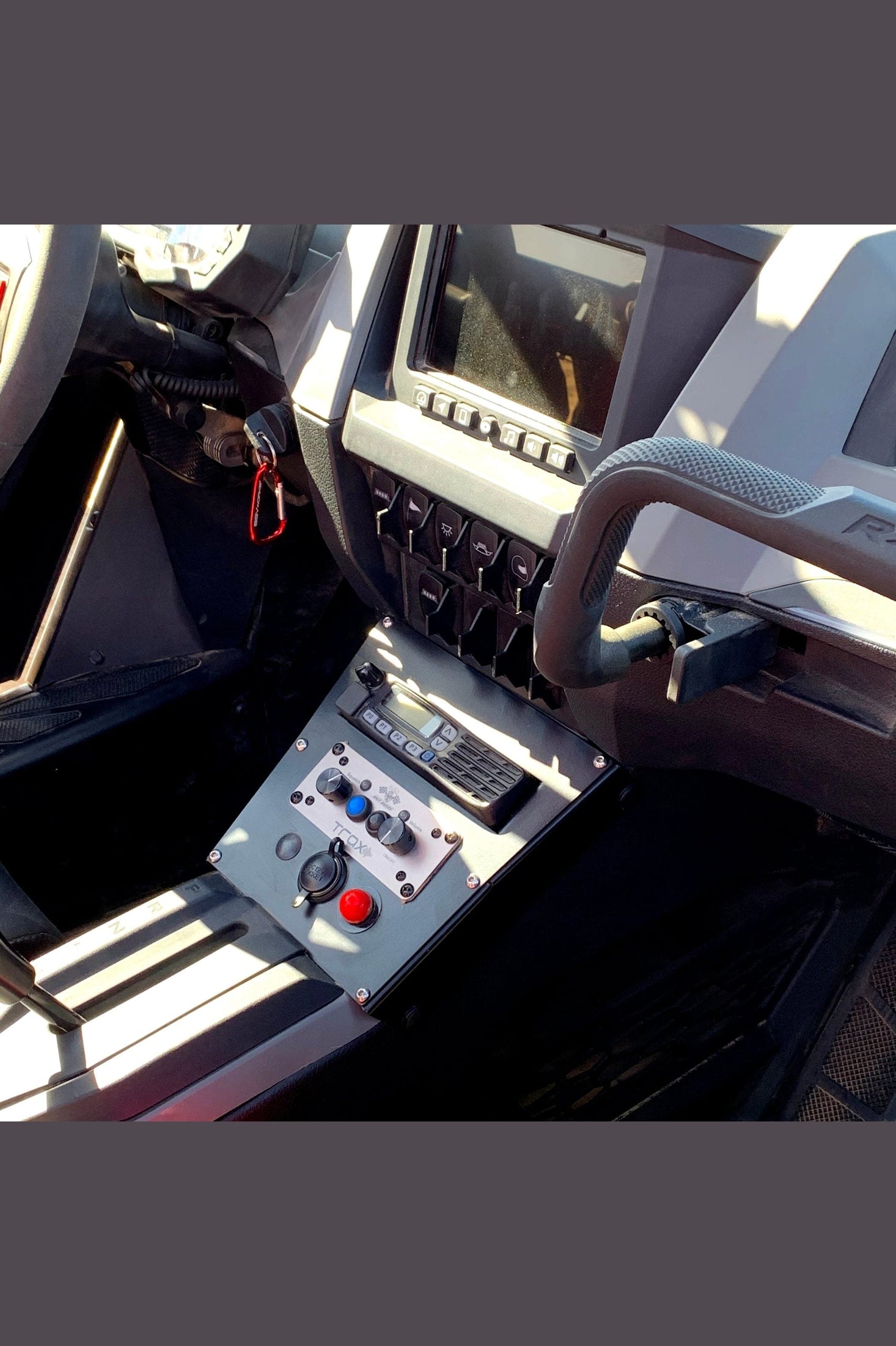 RZR Pro XP and Turbo R 2020-2024 Console Radio Intercom Bracket - PCI Race Radios