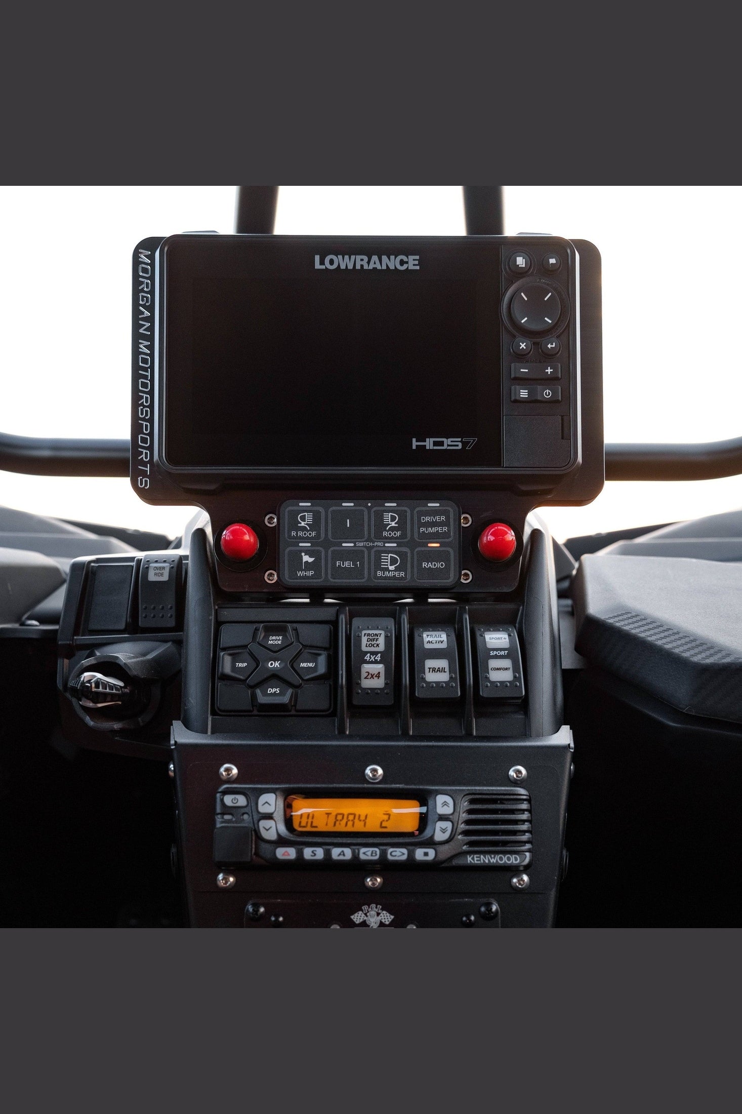 CanAm X3 Elite FS and HDS Live 7" GPS Billet Bracket - PCI Race Radios