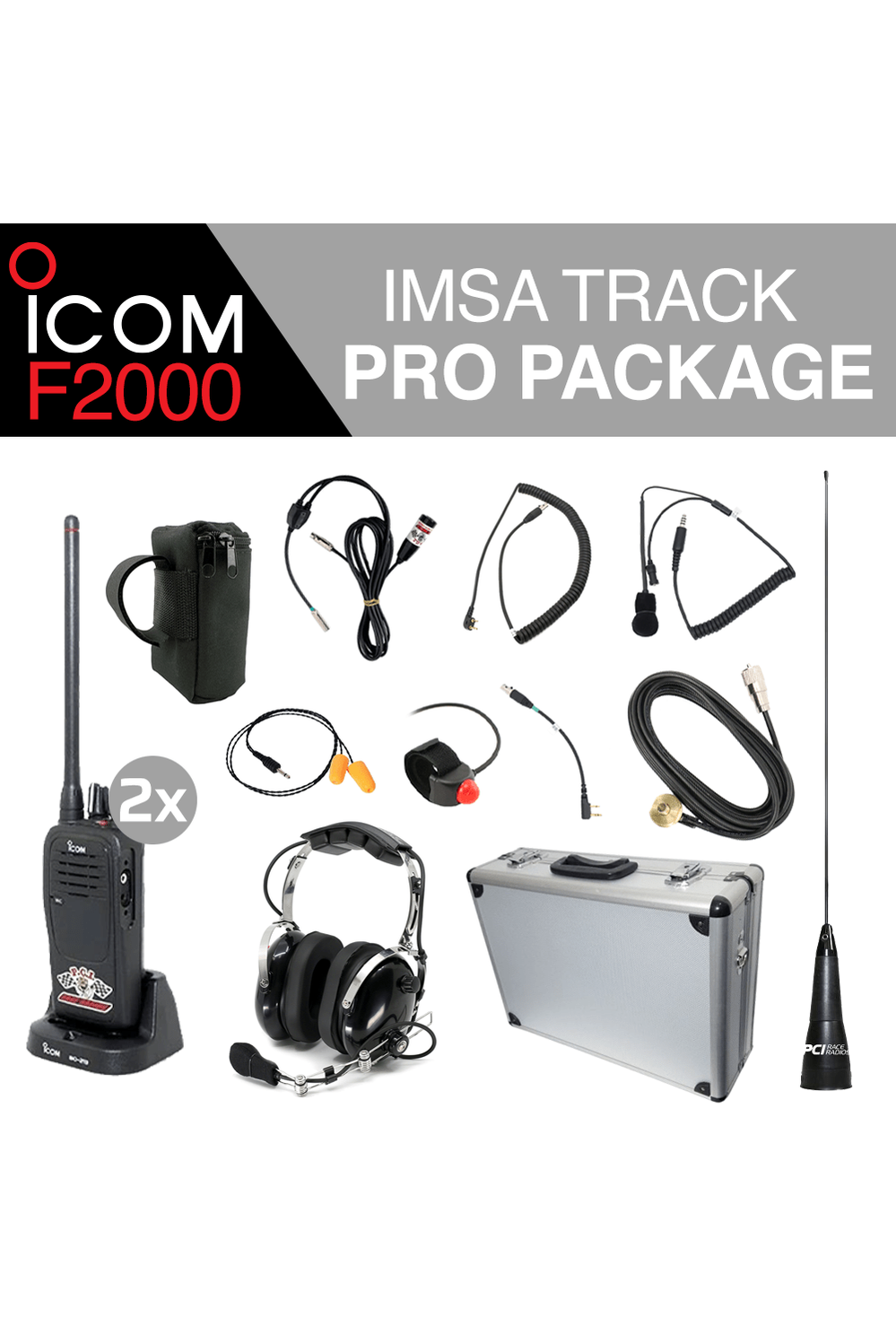 Icom F2000 IMSA Track Pro Package - PCI Race Radios