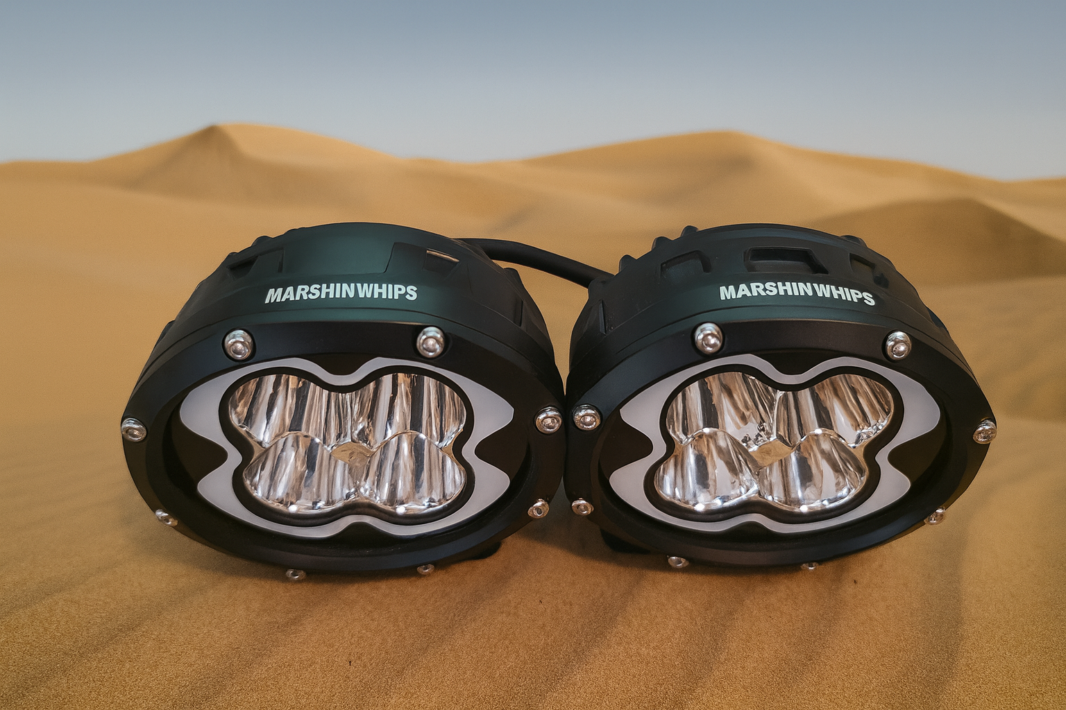 Marshin Whips Pod Lights 6" - Bright Off-Road LED Light Set