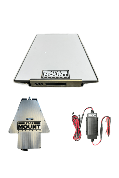 Explorer PRO BUNDLE for Gen 3 Starlink with 12V conversion and versatile mounting options on vehicle