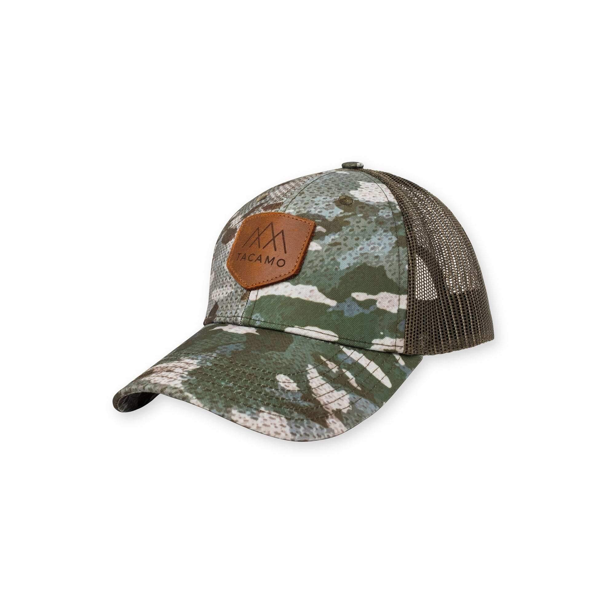 Trucker Hat | Waxed Camo with SHROWD Woodland Pattern By TACAMO